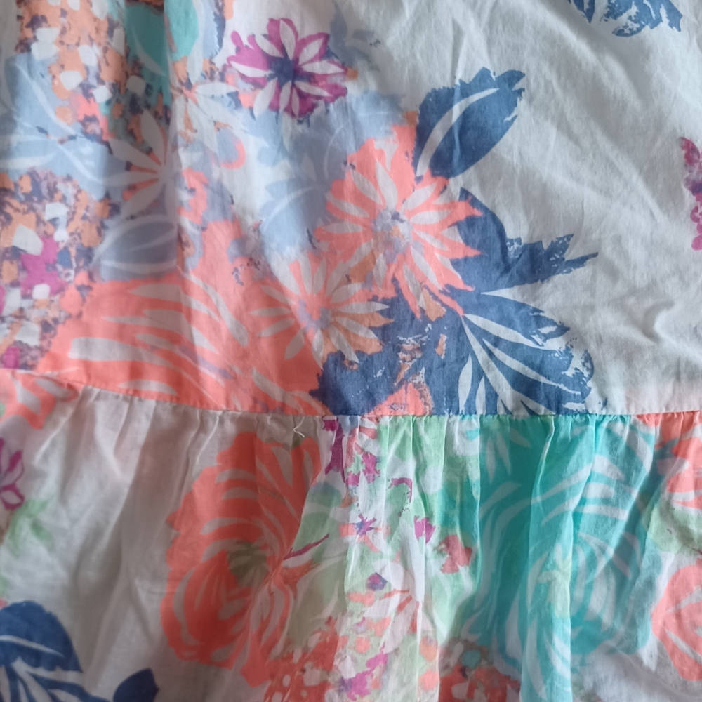 Old navy colorfully girl dress sz 8 summer floral lightweight cruise resort - Picture 2 of 6